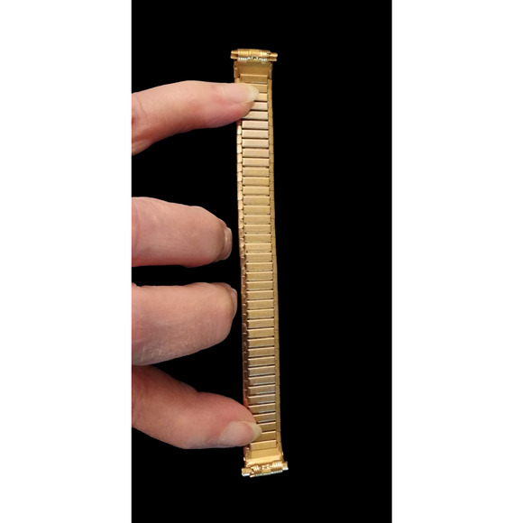 Vintage Speidel gold-tone twist on 15mm watch band - Picture 2 of 4